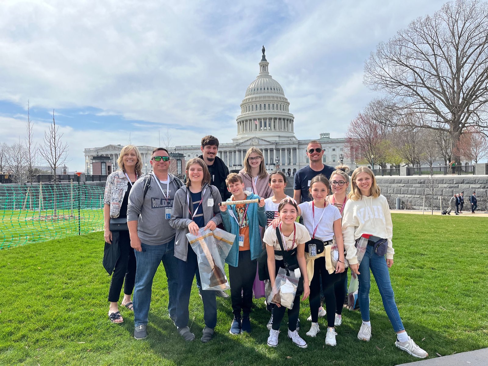 SPARK students on a class trip to Washington, D.C.